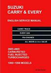 Suzuki Carry Truck & Every Van English Mechanical Service Manual